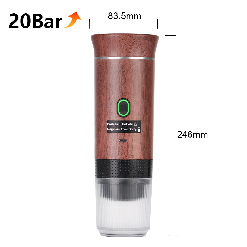 Ultra-Fast Portable Coffee Maker (On-the-Go Espresso & Fresh Brew)