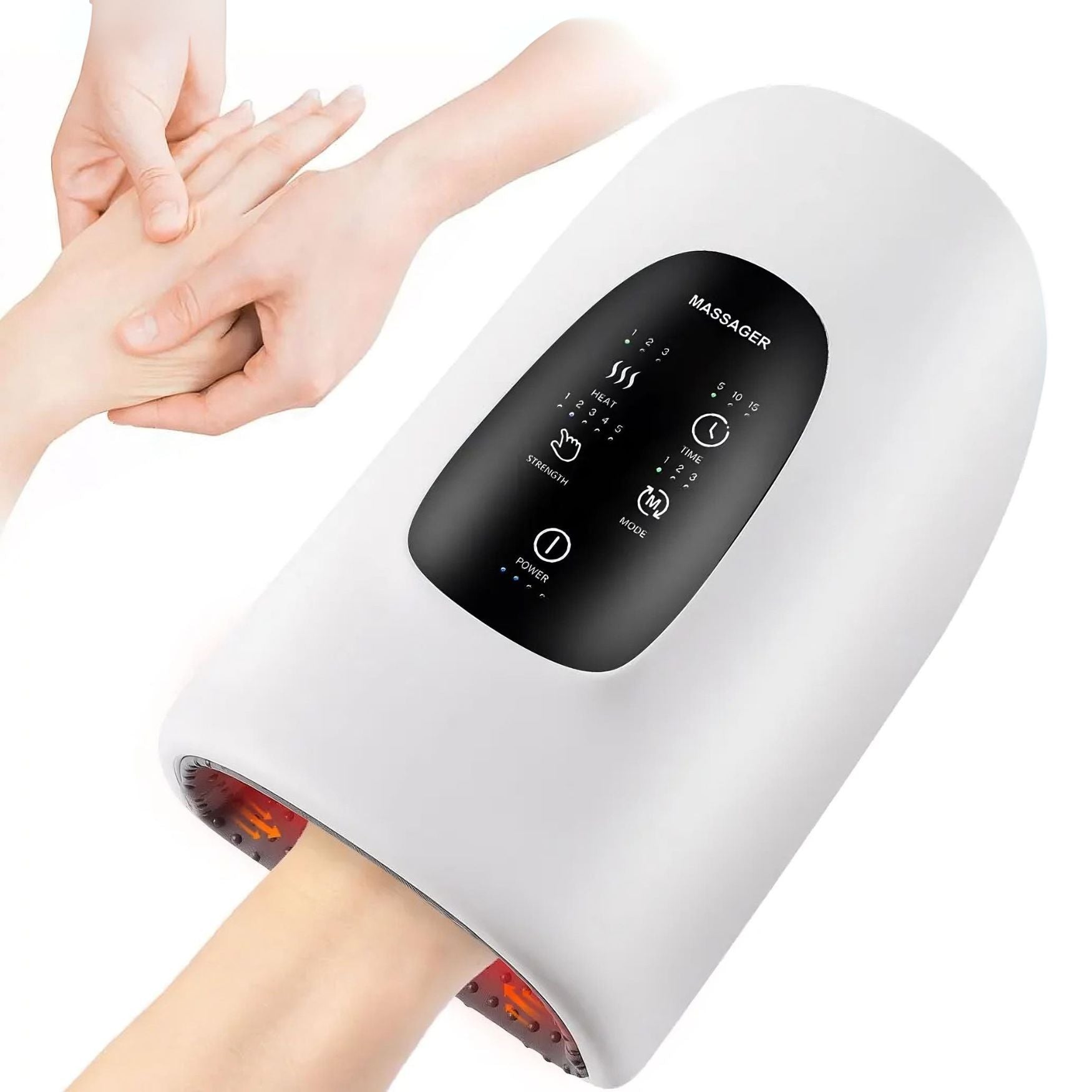 Wireless Hand & Wrist Massager (Air Compression & Heat Therapy for Joint Pain Relief)