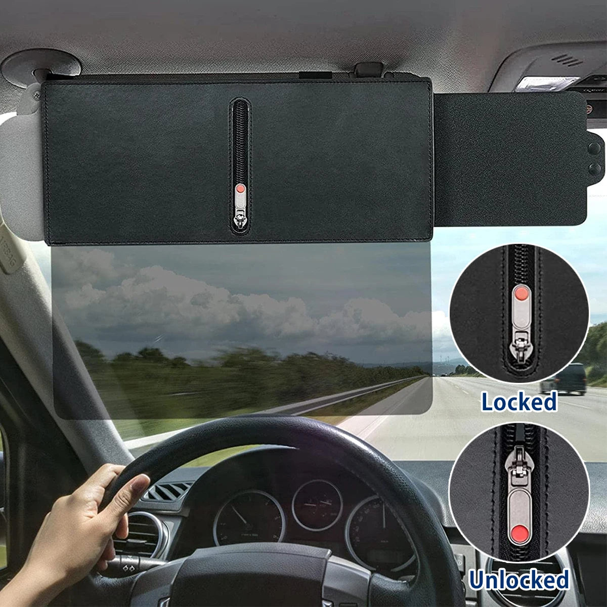 Universal Anti-Glare Car Sun Visor Extender (UV Protection & Safe Driving Aid)