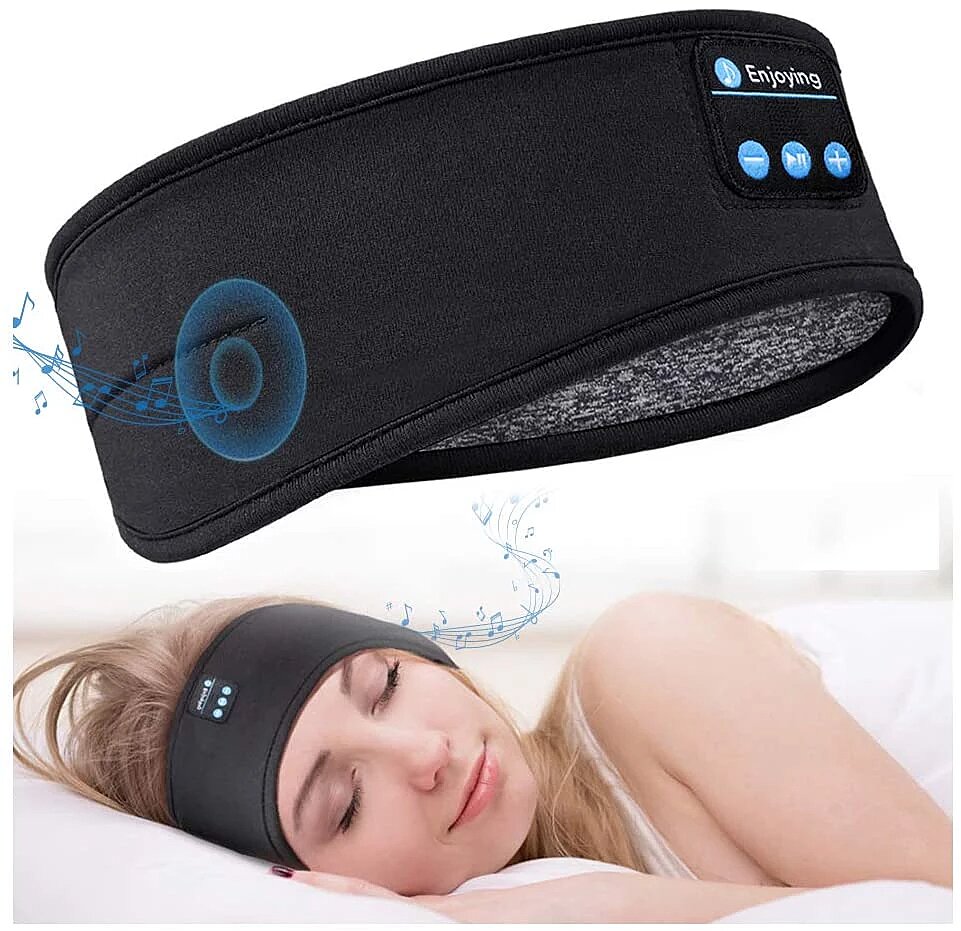 2-in-1 Wireless Bluetooth Sleep/Sport Headband (Built-in Soft Stereo Headphones)