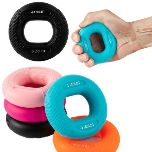 Silicone Hand & Forearm Grip Strengthener (Multi-Level Resistance for Fitness & Rehab)