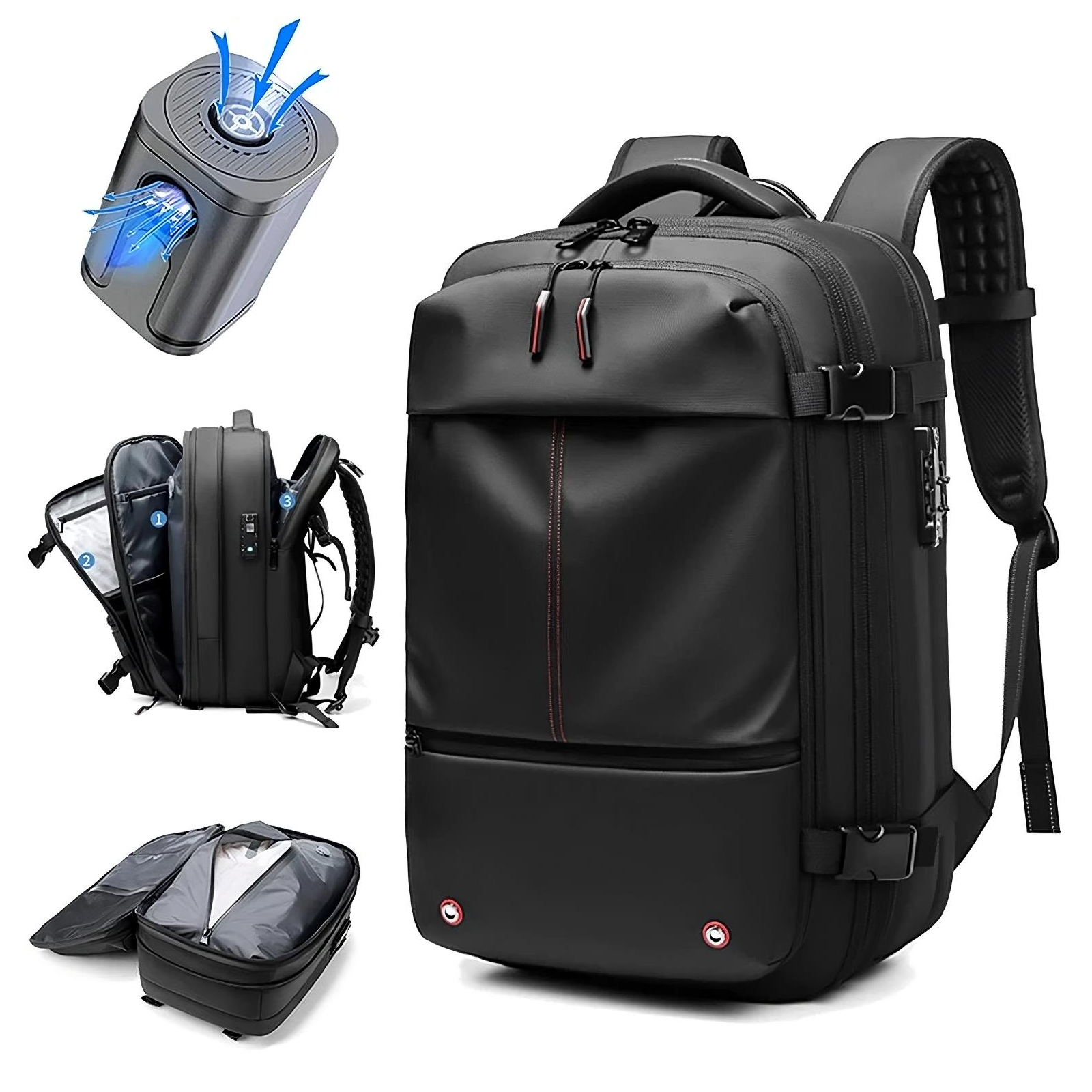 Compression Travel Backpack (Space-Saving Vacuum Bag for Maximizing Luggage Capacity)