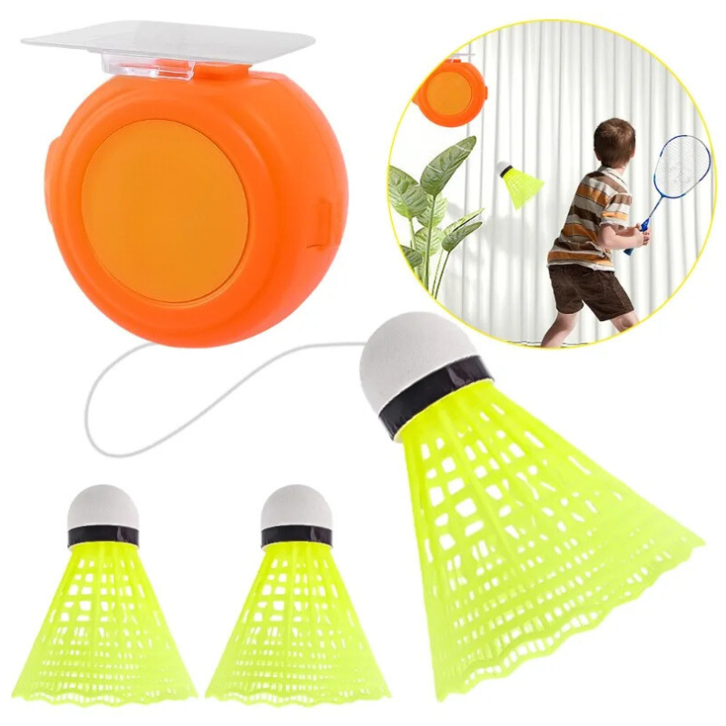 Portable Solo Badminton Trainer (Professional Equipment for Skill & Reaction Speed)