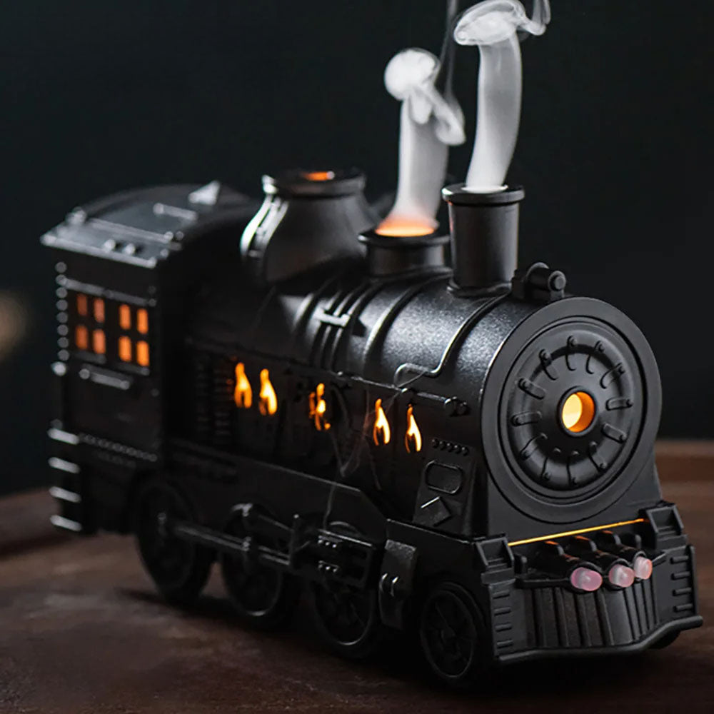 Innovative Vintage Steam Train Humidifier (Fog Effect & Relaxing Night Light)