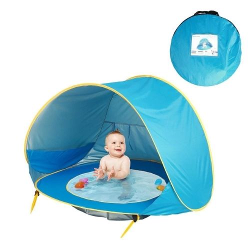 Pop-Up Baby Beach Tent (UV 50+ Protection & Safe Play Pool)