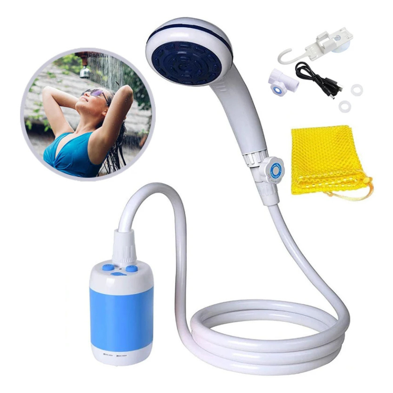 Portable Electric Camping Shower System (USB Rechargeable Pump for Outdoor Hygiene)