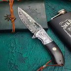 Premium Damascus Steel Folding Knife (Artisan Craftsmanship & Superior Durability)