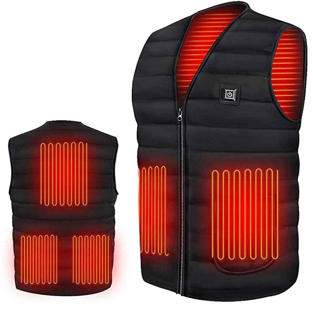 Smart Electric Heated Vest (USB Rechargeable, 3-Level Adjustable Heat)