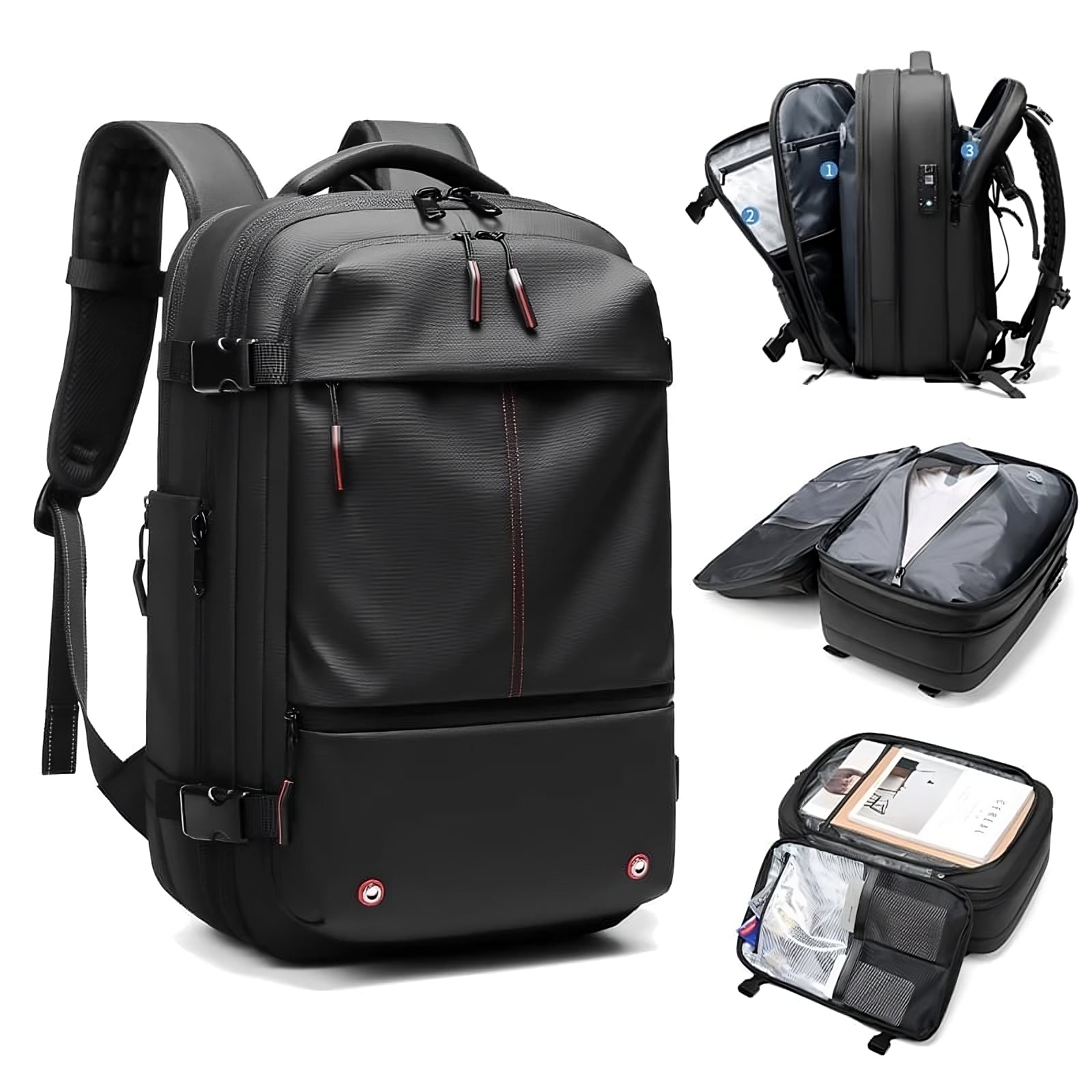 Compression Travel Backpack (Space-Saving Vacuum Bag for Maximizing Luggage Capacity)