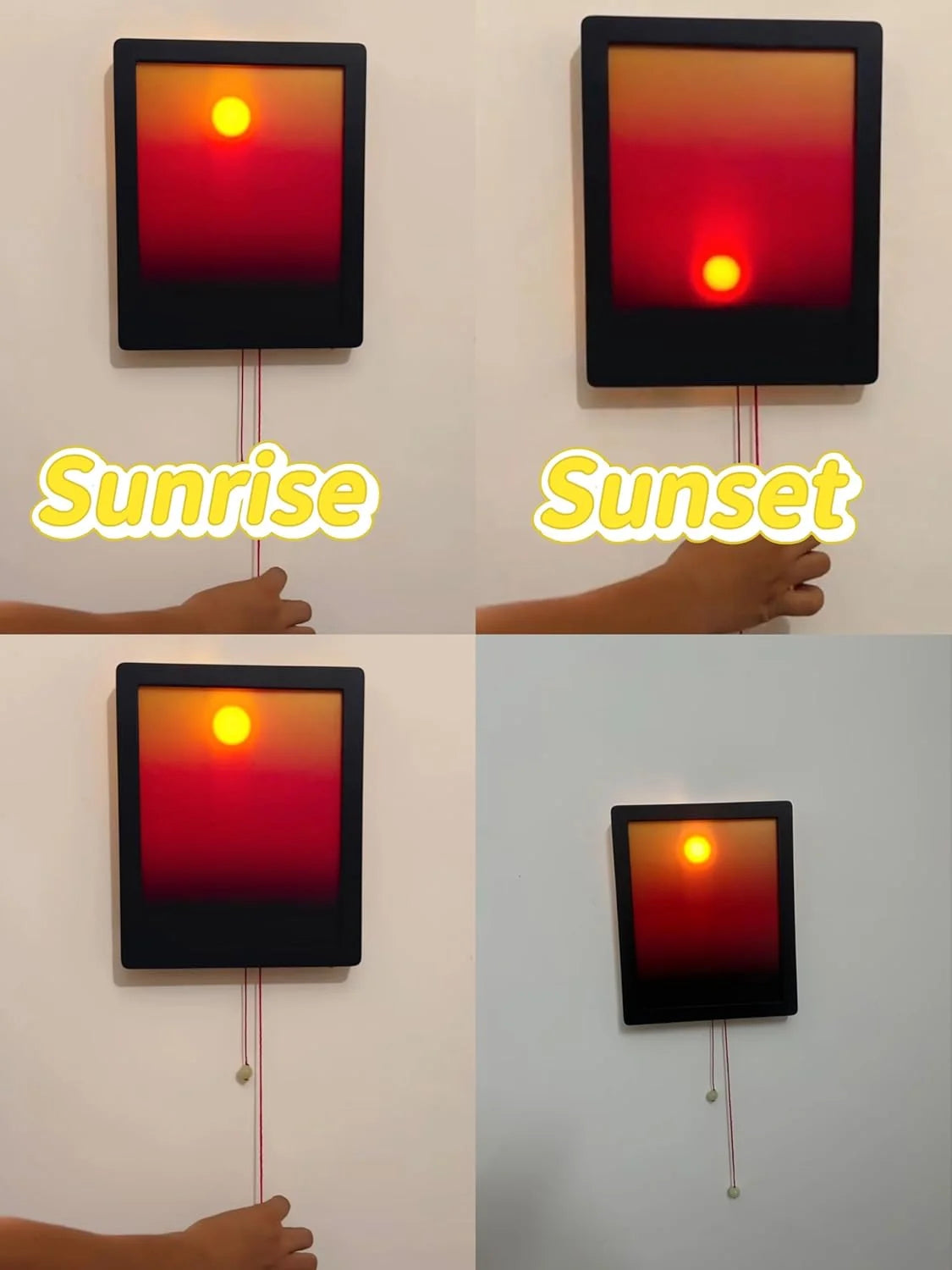 Dynamic LED Sunrise Effect Wall Lamp (Kinetic Ambiance & Artistic Mood Lighting)