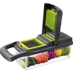 12-in-1 Multi-Function Vegetable Chopper & Slicer (All-in-One Dicer, Grater with Drain Basket)