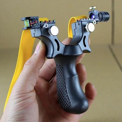 High-Precision Laser Guided Slingshot (Ergonomic Grip for Target Practice)