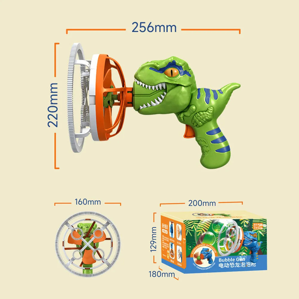 Automatic Dinosaur Bubble Gun (High-Output & Safe Outdoor Fun for Kids)