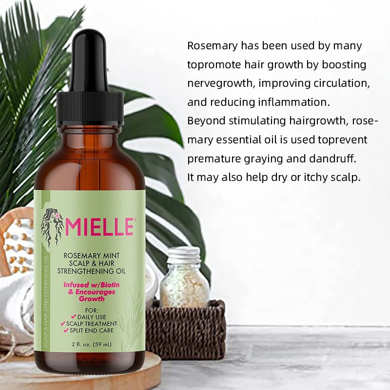 Natural Rosemary Hair Growth & Thickening Oil (Therapeutic Anti-Hair Loss Formula)