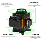 3D 360° Self-Leveling Laser Level (High-Precision Green Beam for Professional Use)