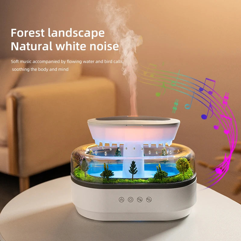 Rain Cloud Aroma Diffuser & Humidifier (Soothing Rain Sound & Night Light)