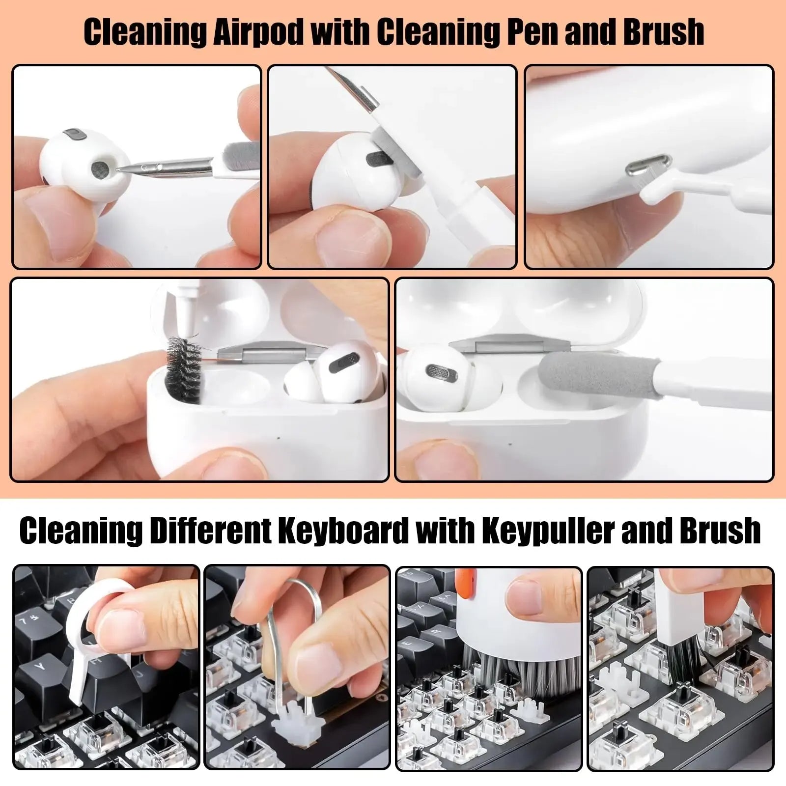20-in-1 Comprehensive Electronics Deep Cleaning Kit (Multi-Tool for Earbuds, Keyboards & Screens)