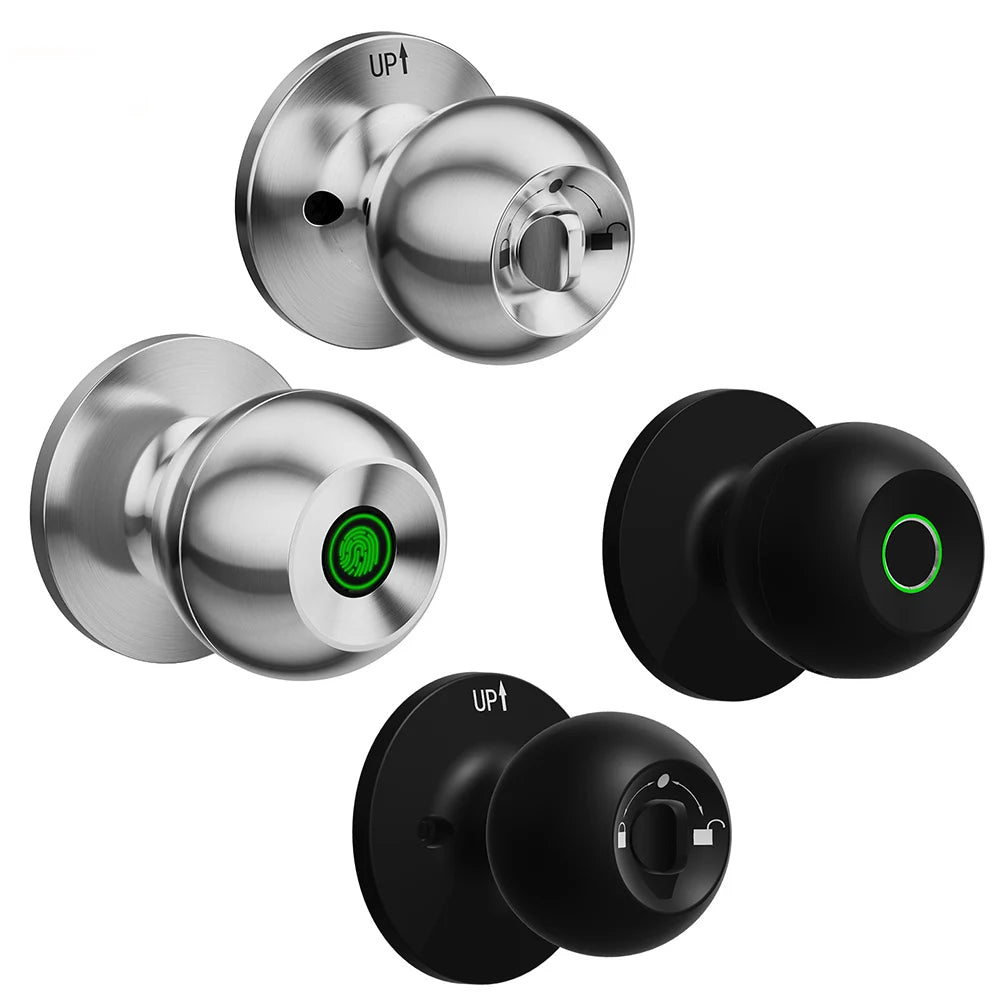 Keyless Smart Door Knob Lock (Biometric Fingerprint & App Control)