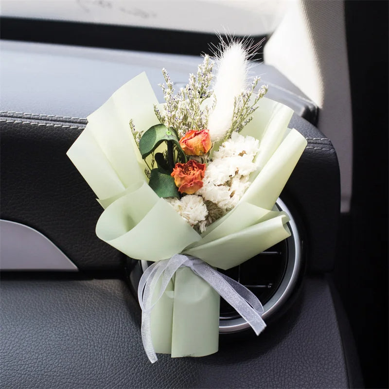 Luxury Dried Flower Car Vent Clip Diffuser (Natural & Long-Lasting Interior Decor)