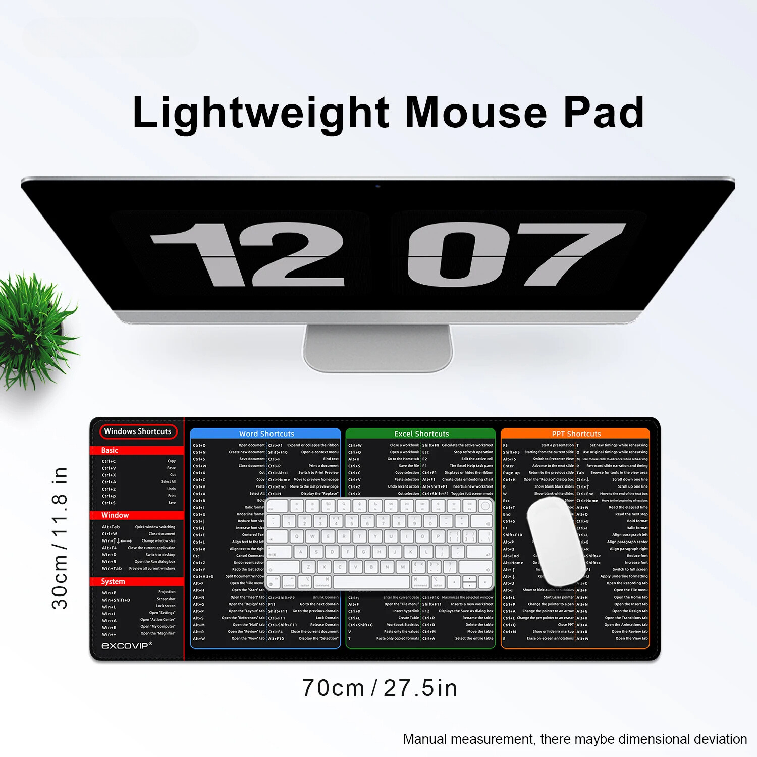 XL Productivity Mouse Pad (Comprehensive Keyboard Shortcut Reference Guide)