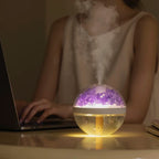 Mini USB Flower Design Humidifier (Quiet Desktop Air Quality & Night Light)