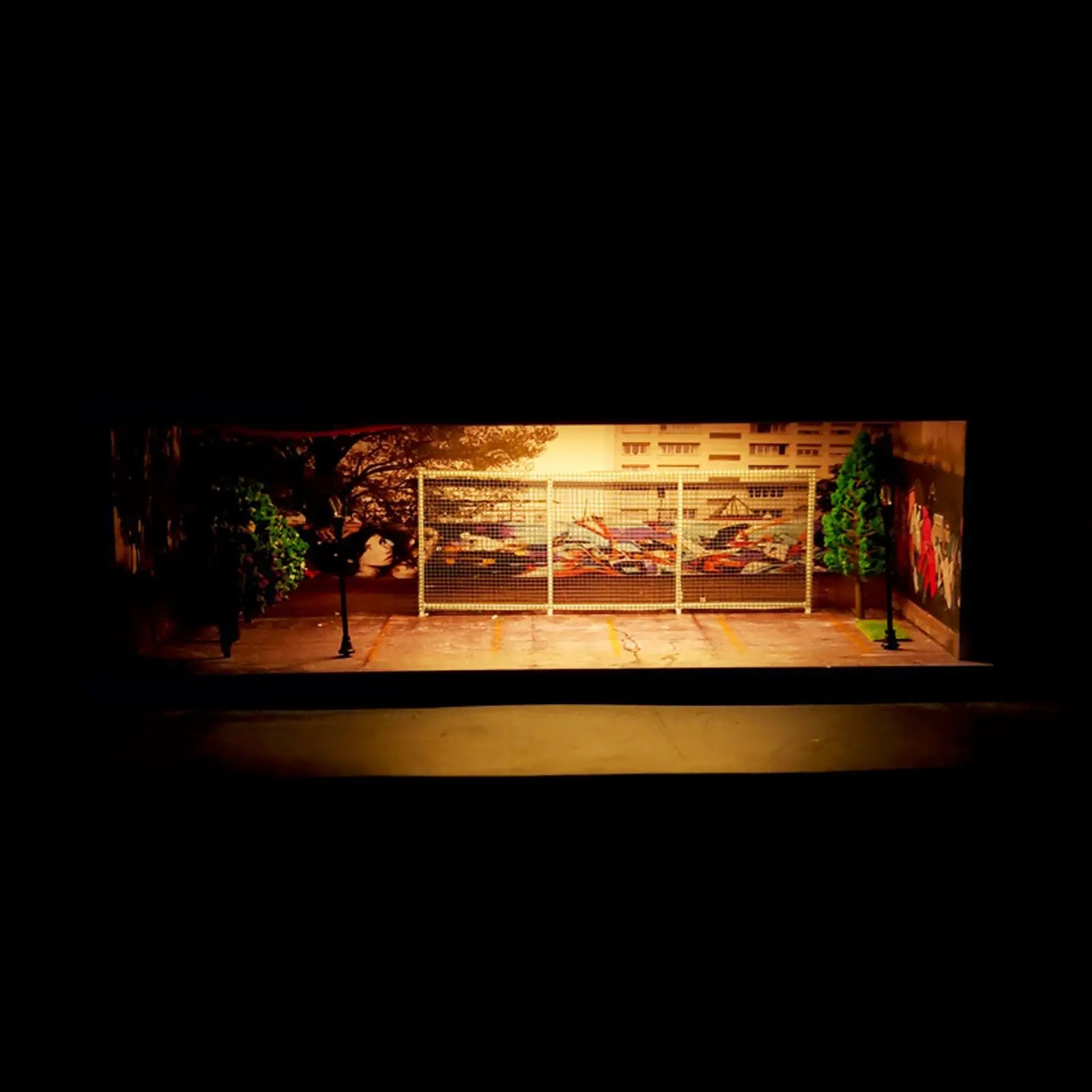 Professional Scale Model Car Display Cabinet (Garage Theme & Collector Protection)