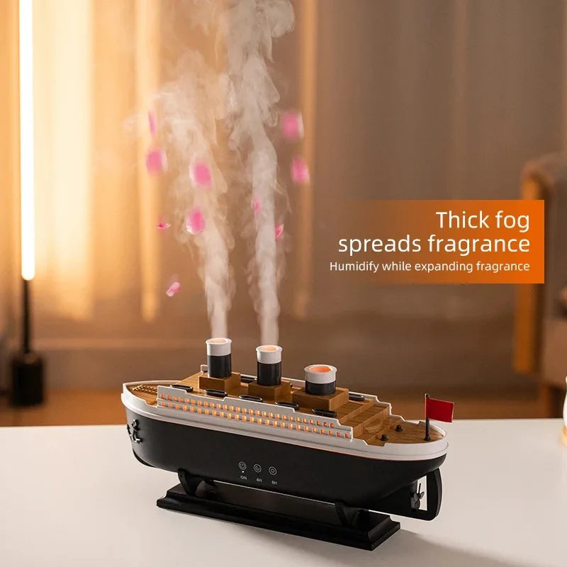 Novelty Titanic Ship Humidifier (Unique Fog Effect & Relaxing Night Light)