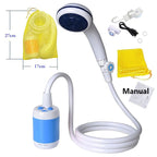 Portable Electric Camping Shower System (USB Rechargeable Pump for Outdoor Hygiene)