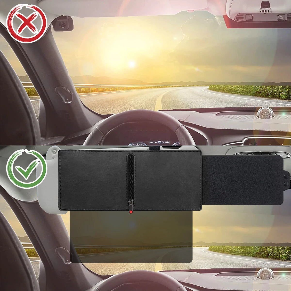 Universal Anti-Glare Car Sun Visor Extender (UV Protection & Safe Driving Aid)