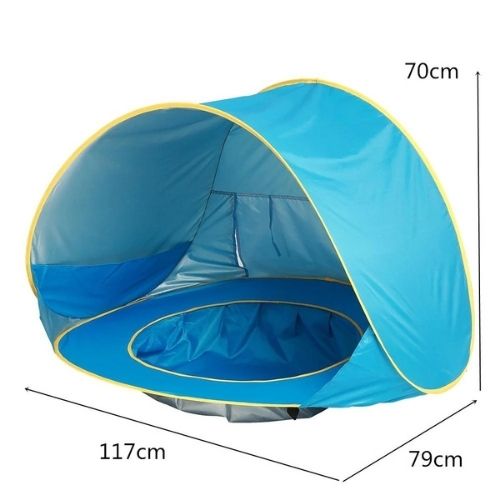Pop-Up Baby Beach Tent (UV 50+ Protection & Safe Play Pool)
