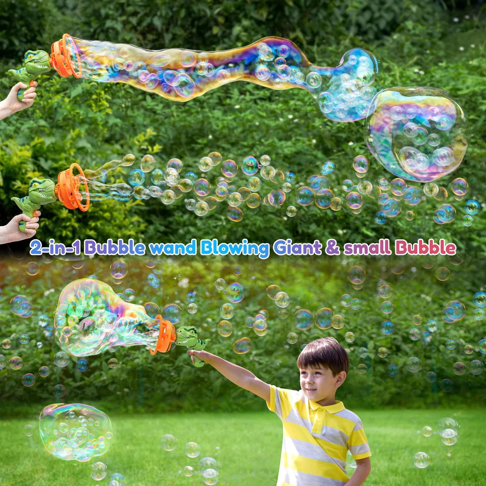 Automatic Dinosaur Bubble Gun (High-Output & Safe Outdoor Fun for Kids)
