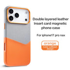 Premium Hybrid Leather Fabric Case for iPhone (Luxurious Texture & Slim Protection)