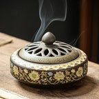 Ceramic Enamel Lotus Incense Burner