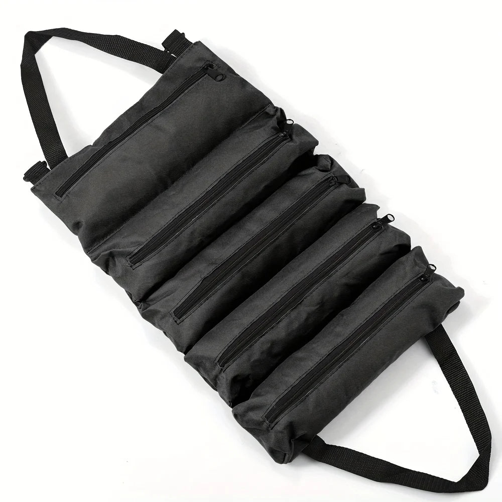 Heavy-Duty Roll-Up Tool Organizer Bag (Portable & Multi-Pocket Storage)