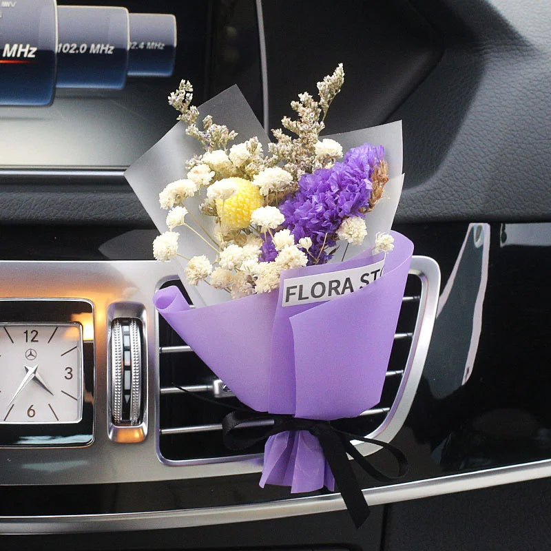 Luxury Dried Flower Car Vent Clip Diffuser (Natural & Long-Lasting Interior Decor)