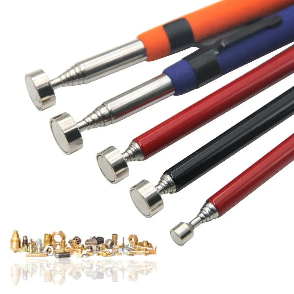 Magnetiئيبلابلابc Retractable Pickup Suction Iron Rod Portable Multifunctional Extractor Pen Clip Automotive Repair Tools