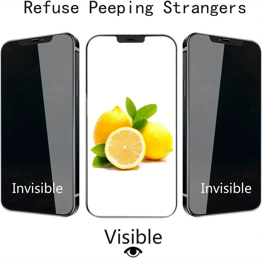 Anti-Spy Tempered Glass for iPhone16 Pro Max 15/14/13/12/11 X 4pcs Privacy Tempered Glass Screen Protector anti-fingerprint Film