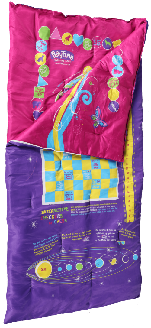 Playtime Reversible Slumber Bag. Over 35 Fun Interactive Games!